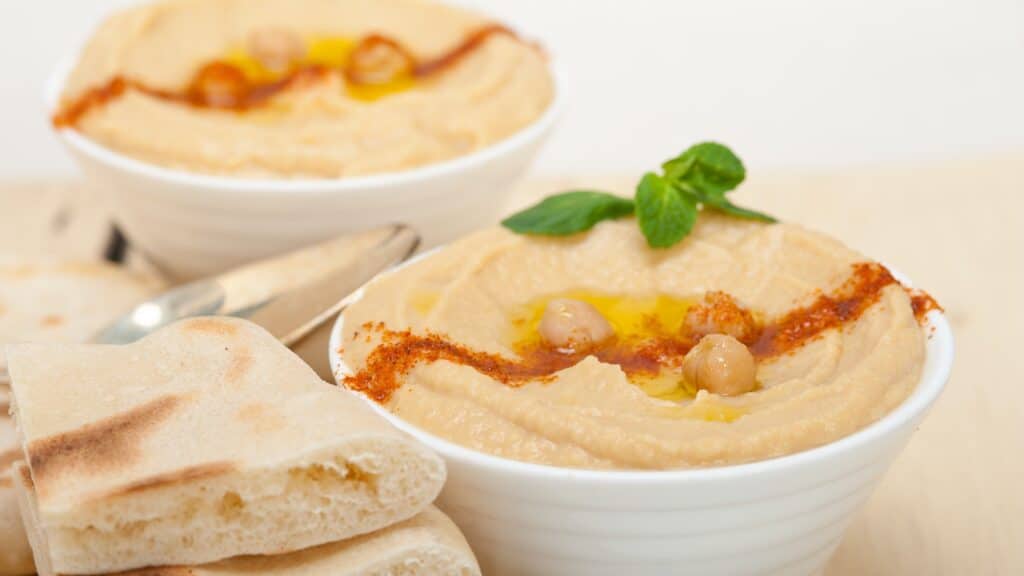 Hummus with pita bread